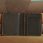 Vertical Waxed Cowhide Wallet