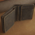 Vertical Waxed Cowhide Wallet