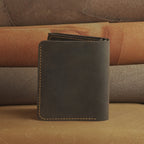 Vertical Waxed Cowhide Wallet