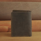 Vertical Leather Wallet 8 Card Slots
