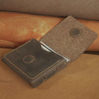 Leather Card Case with Magnetic Flap