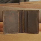 Compact Waxed Cowhide Wallet
