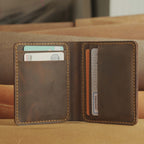 Compact Waxed Cowhide Wallet