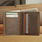 Compact Waxed Cowhide Wallet