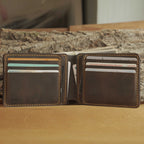 Classic Waxed Leather Bifold Wallet