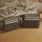 Classic Waxed Leather Bifold Wallet