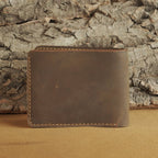 Handmade Waxed Leather Bifold Wallet