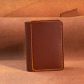 Vertical Cowhide Bifold Wallet
