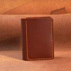 Vertical Cowhide Bifold Wallet