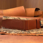 Horizontal Cowhide Wallet with Flap Closure