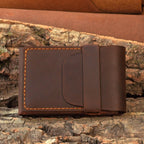 Horizontal Cowhide Wallet with Flap Closure