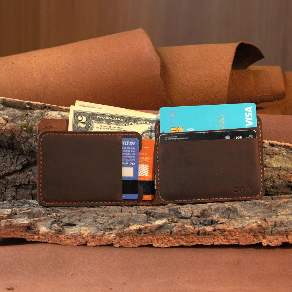 Horizontal Leather Bifold Wallet