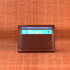 Mini Vertical Leather Card Wallet