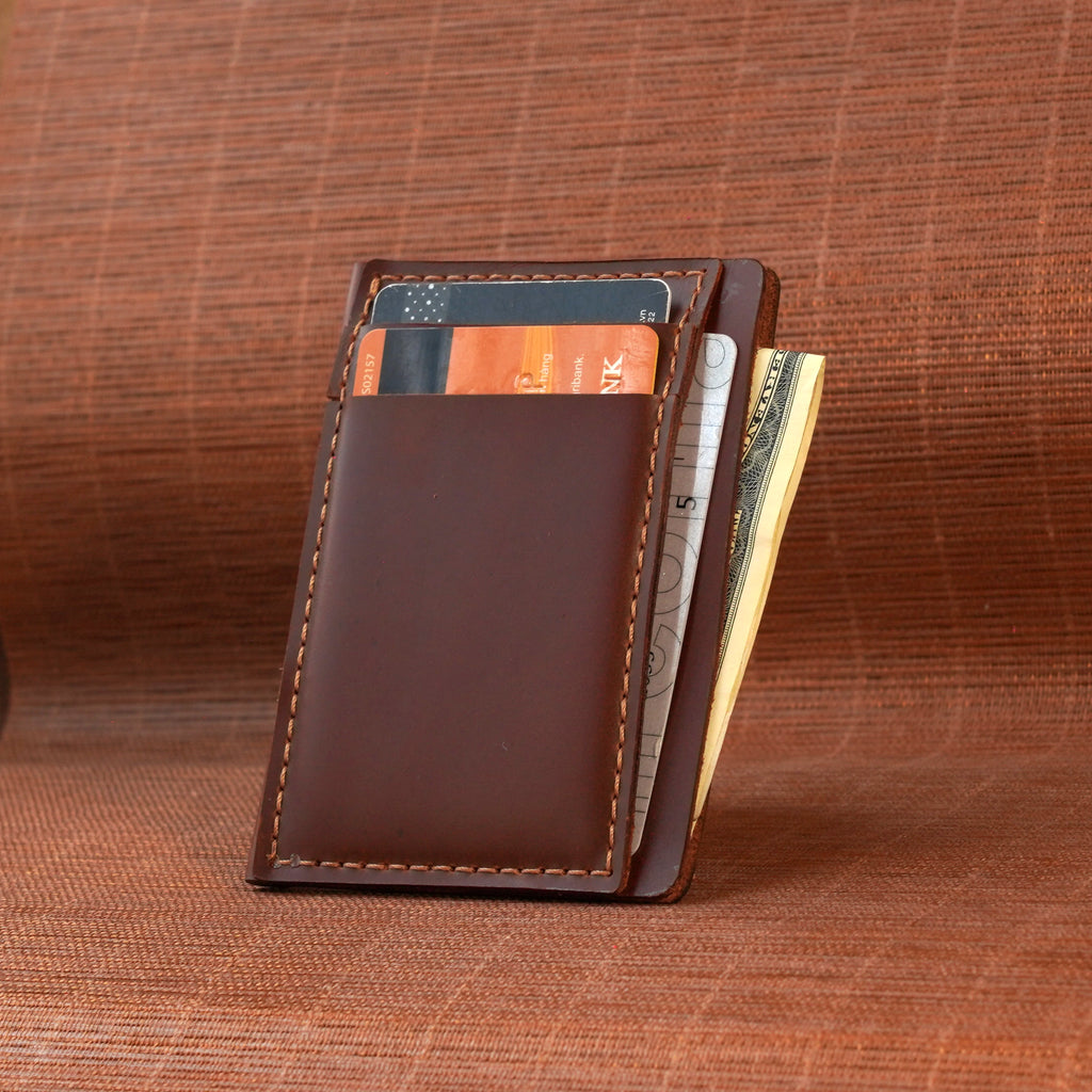 Mini Vertical Leather Card Wallet