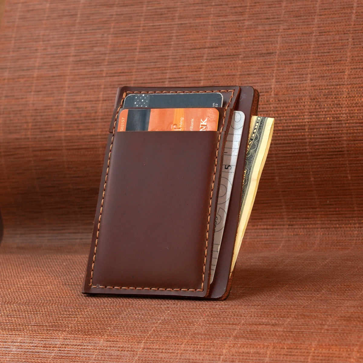 Mini Vertical Leather Card Wallet
