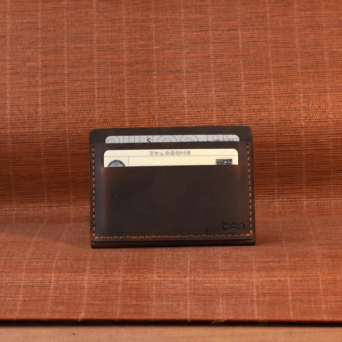 Mini Vertical Leather Card Wallet