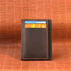 Mini Vertical Leather Card Wallet