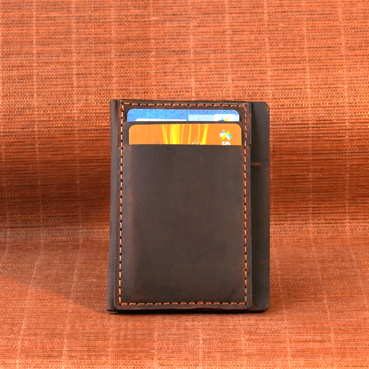 Mini Vertical Leather Card Wallet