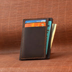 Mini Vertical Leather Card Wallet