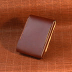 Compact Tuck-Flap Leather Wallet