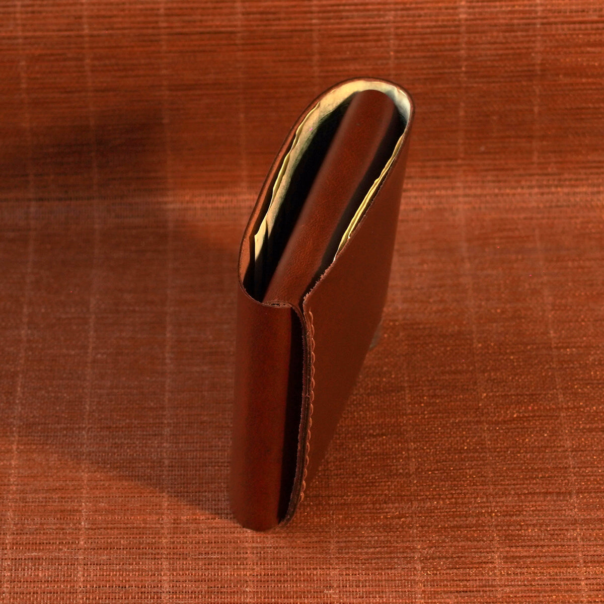Compact Tuck-Flap Leather Wallet