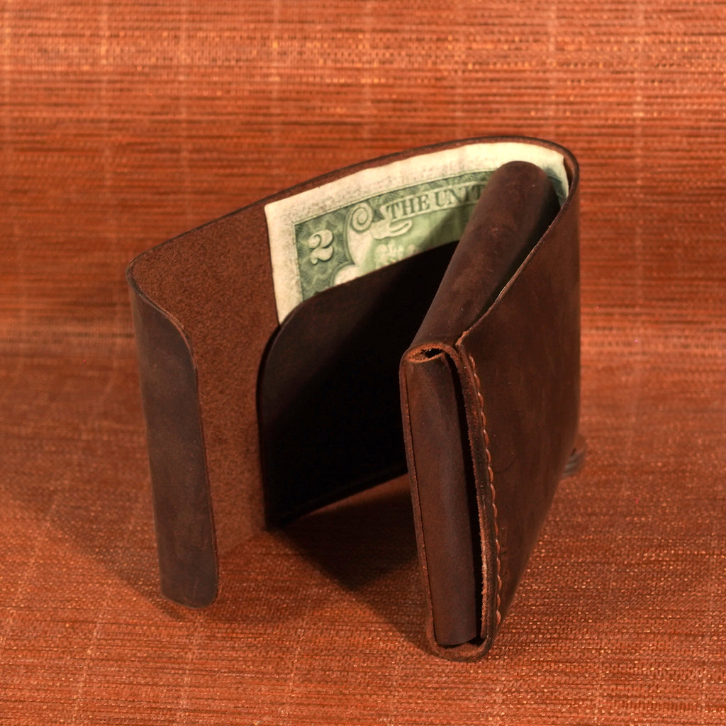 Compact Tuck-Flap Leather Wallet