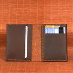 Vertical Leather Bifold Wallet