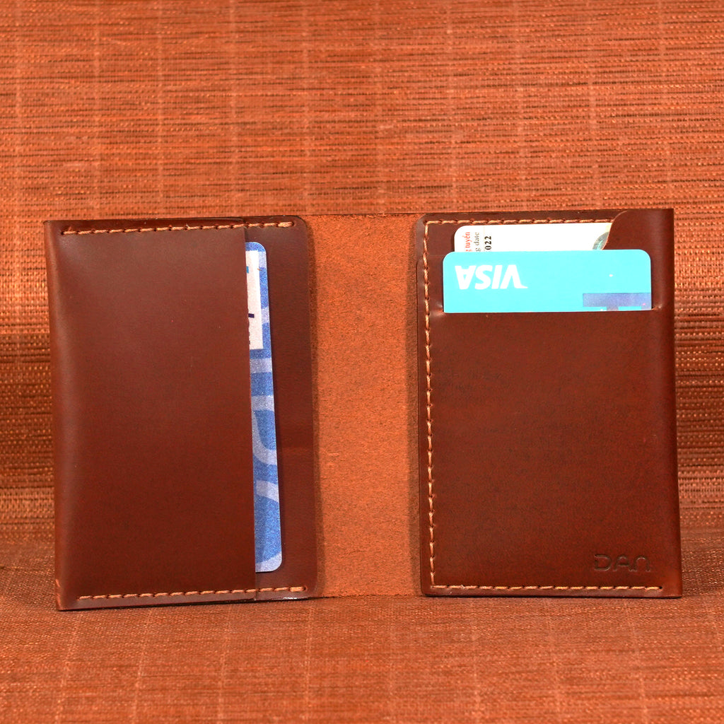 Vertical Leather Bifold Wallet