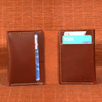 Vertical Leather Bifold Wallet