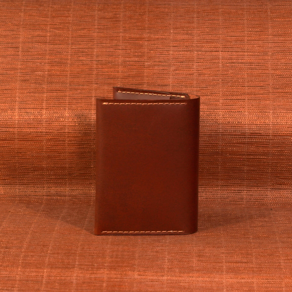 Vertical Leather Bifold Wallet
