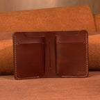 Cowhide Bifold Wallet with 6 Card Slots