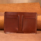 Personalized Hand-Stitched Leather Bifold Wallet