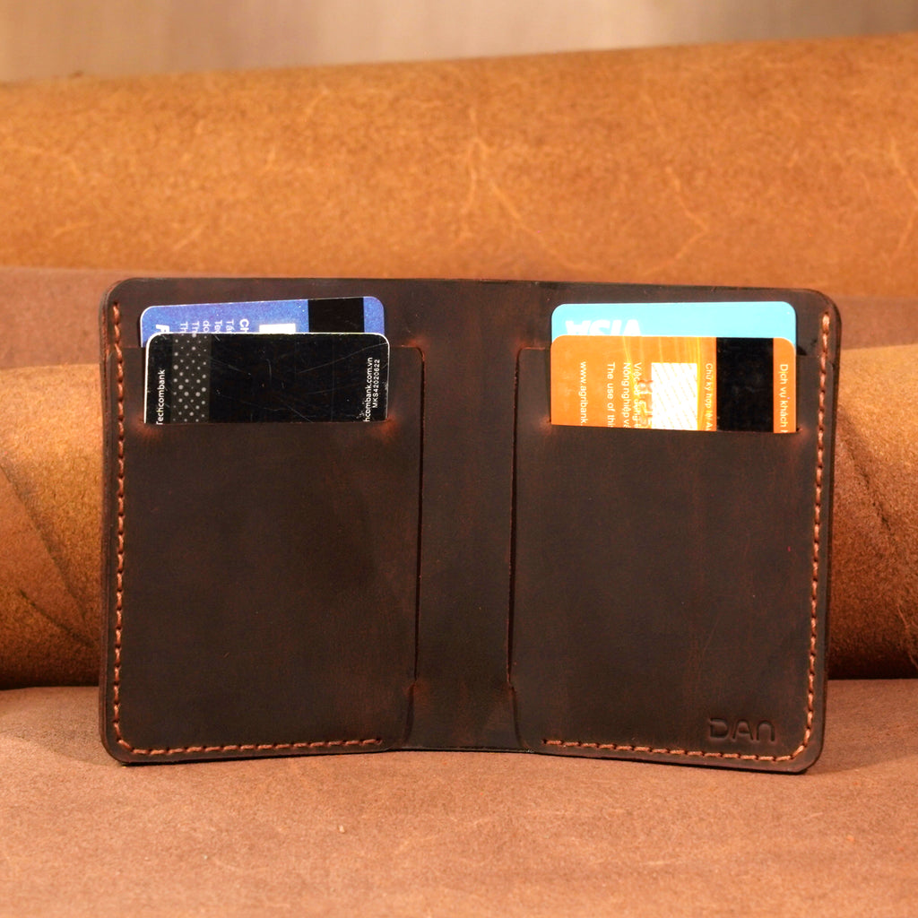 Personalized Hand-Stitched Leather Bifold Wallet