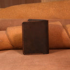Personalized Hand-Stitched Leather Bifold Wallet