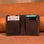 Cowhide Bifold Wallet with 6 Card Slots