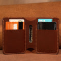 Personalized Hand-Stitched Leather Bifold Wallet