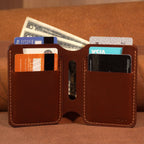Personalized Hand-Stitched Leather Bifold Wallet