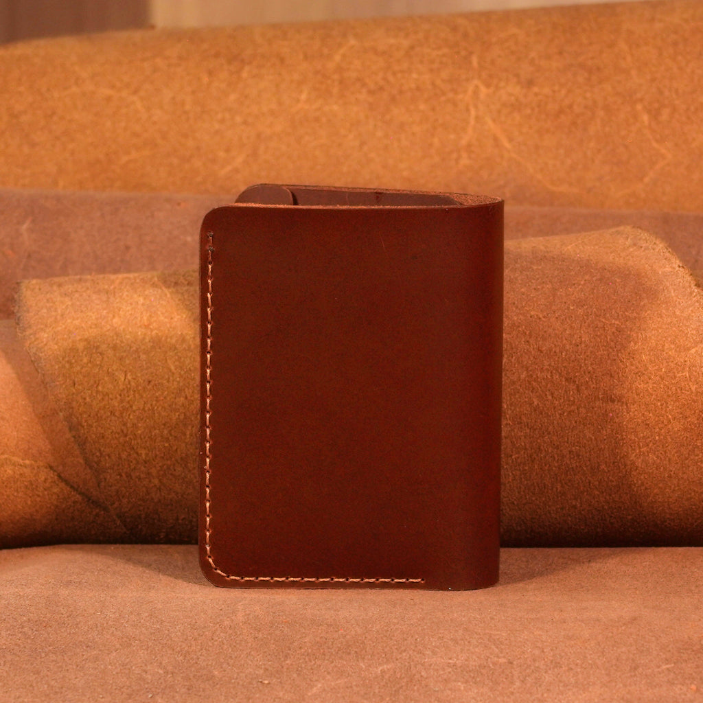 Personalized Hand-Stitched Leather Bifold Wallet