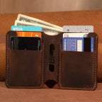 Personalized Hand-Stitched Leather Bifold Wallet