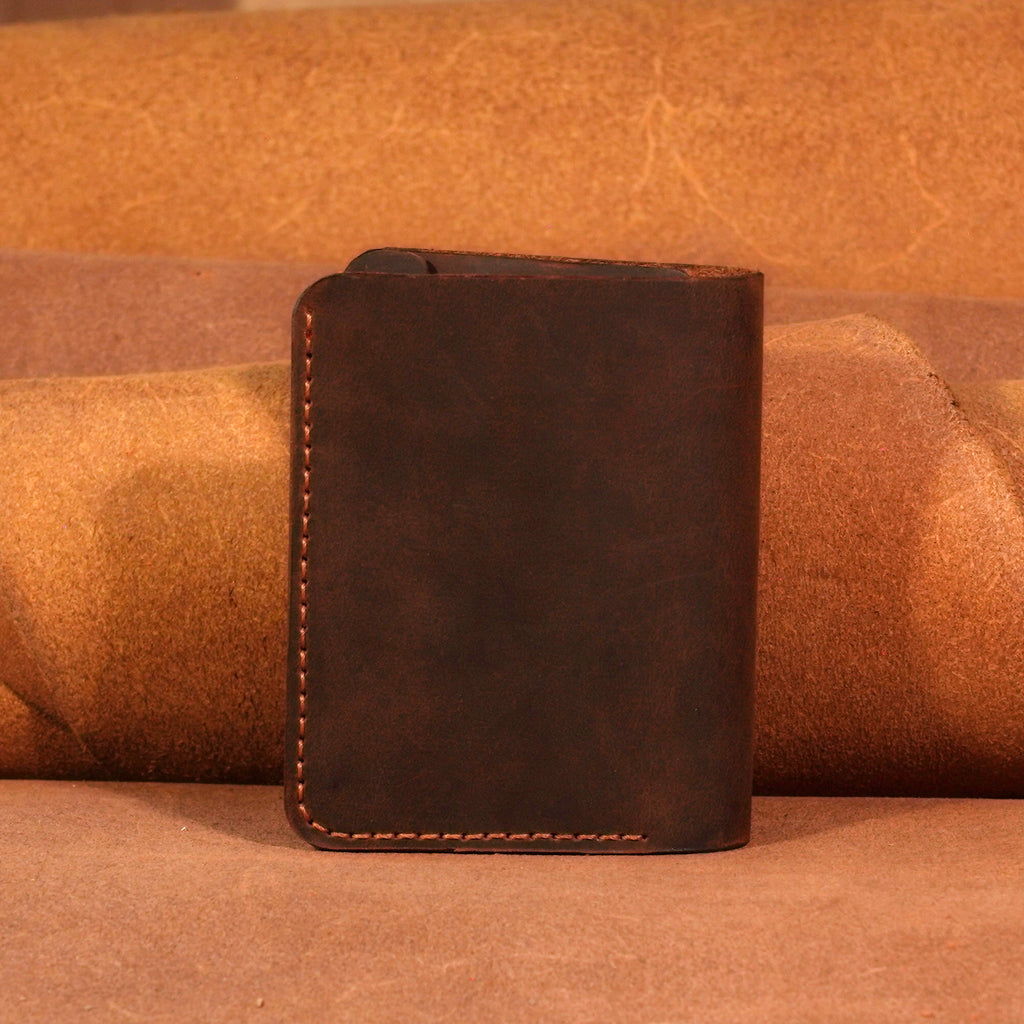 Personalized Hand-Stitched Leather Bifold Wallet