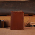 Vertical Cowhide Leather Wallet