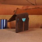 Compact Leather Flap Card Wallet