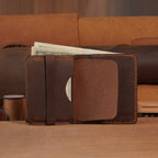 High-Capacity Leather Bifold Wallet with Tuck-Flap Card Pocket