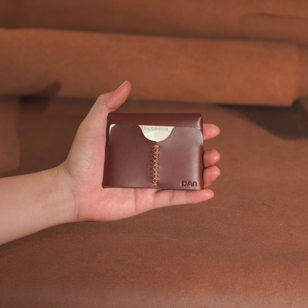 Compact Leather Flap Card Wallet