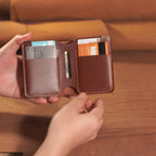 Personalized Hand-Stitched Leather Bifold Wallet