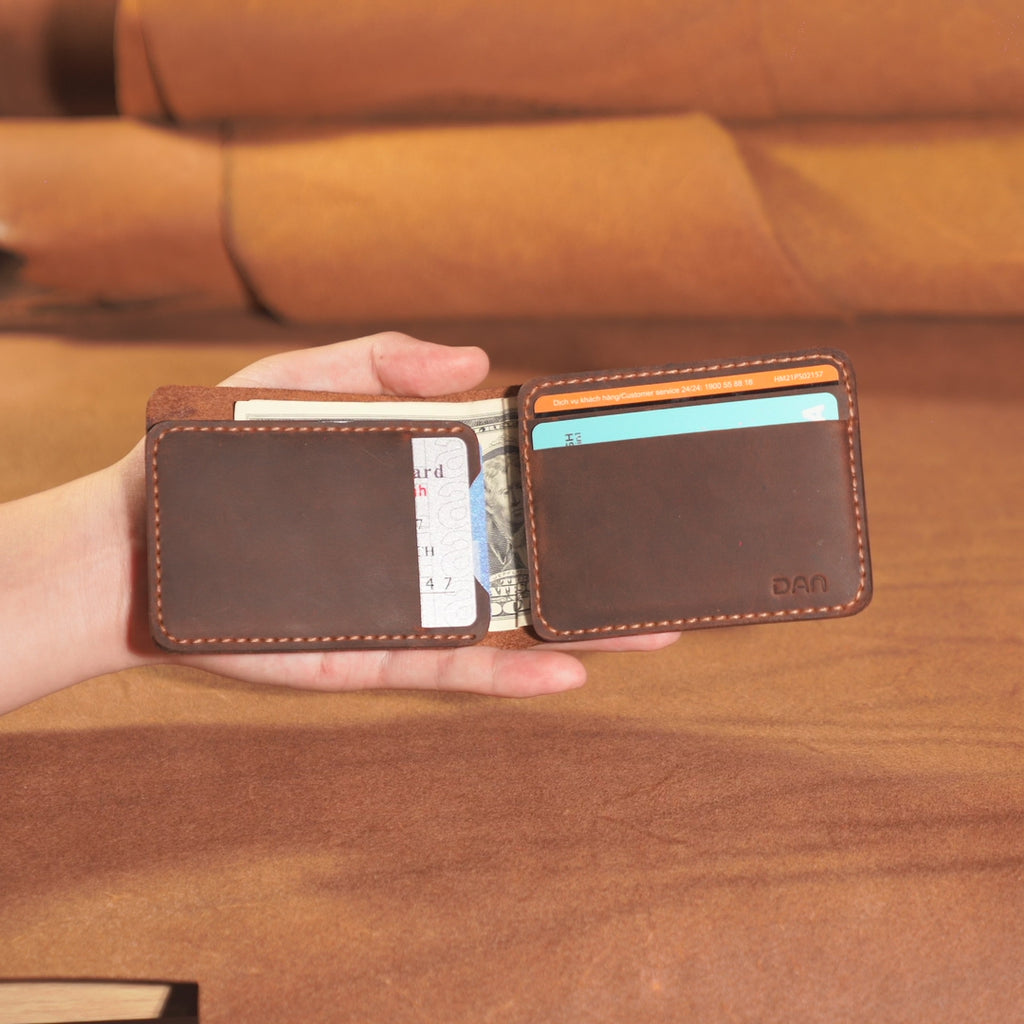 Horizontal Leather Bifold Wallet