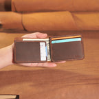 Horizontal Leather Bifold Wallet