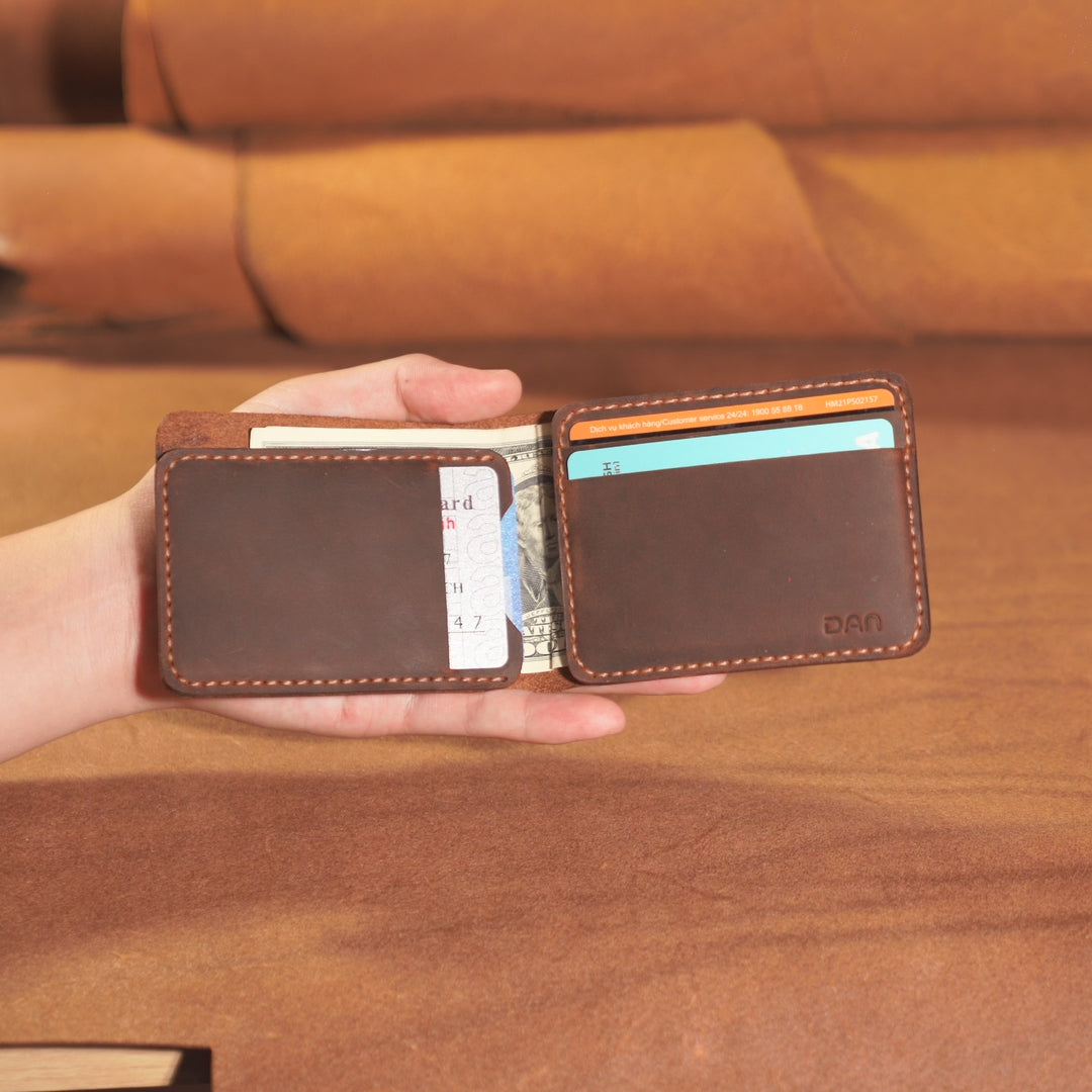 Horizontal Leather Bifold Wallet