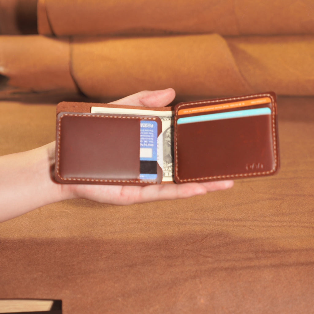 Horizontal Leather Bifold Wallet