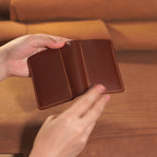 Vertical Cowhide Bifold Wallet